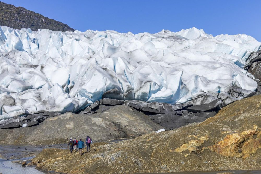 Balade à pied auprès des glaciers millénaires de la cordillère de Darwin, en Terre de Feu