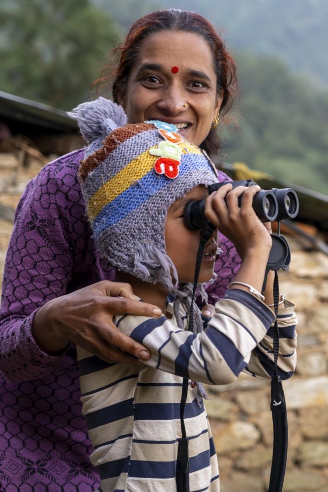 Echanges avec l'habitant lors des 3 journées de marche, au Népal