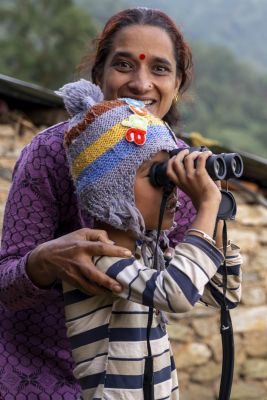 Echanges avec l'habitant lors des 3 journées de marche, au Népal