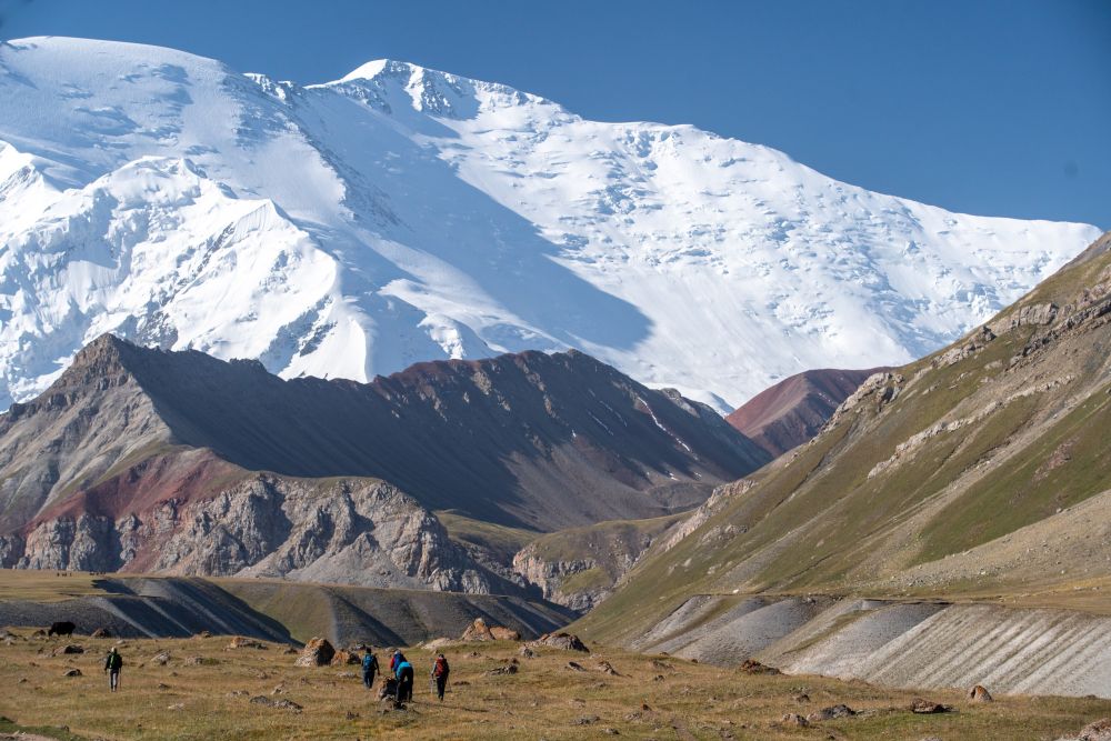 Randonnée vers le camp 1 du Lenine
