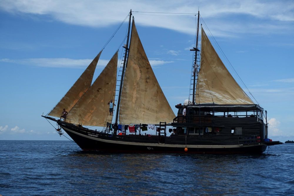 notre goélette traditionnelle pour notre croisière aux Raja Ampat