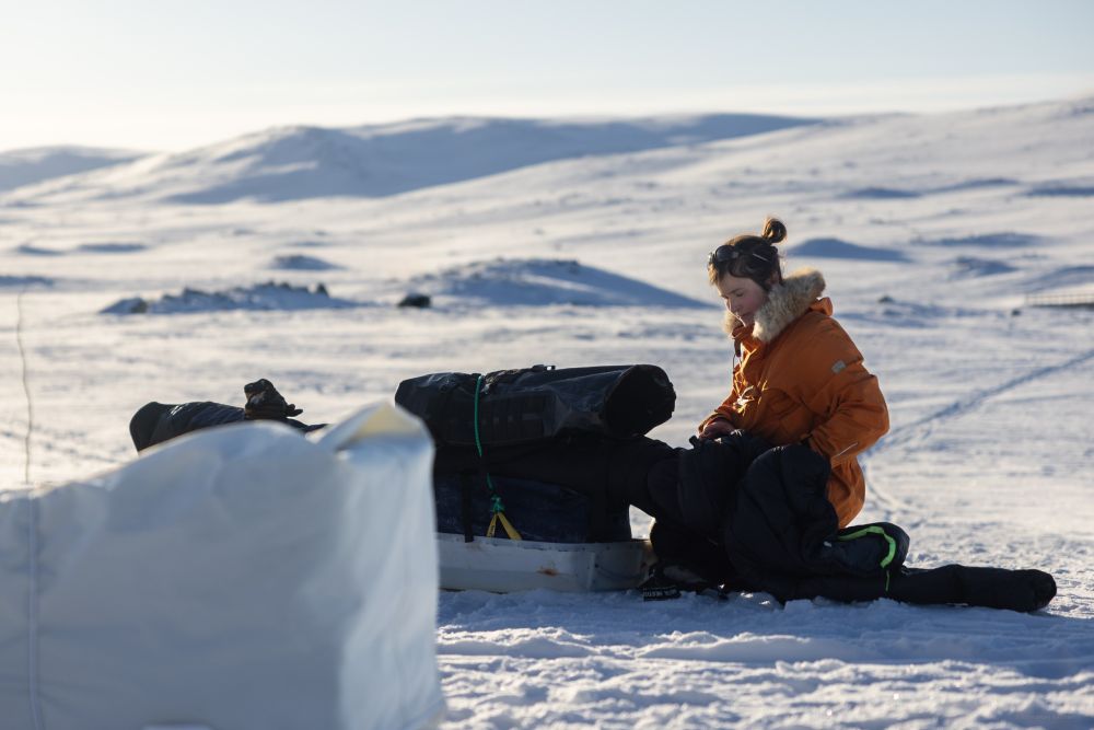 Préparation de la pulka avant le grand départ