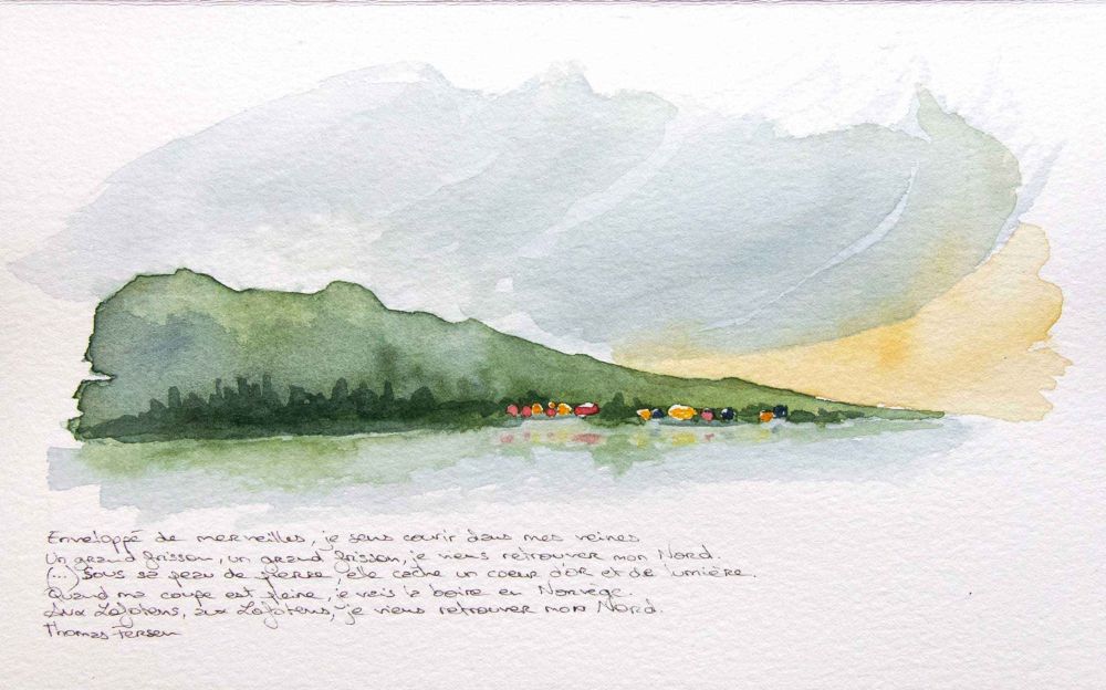 Aquarelle - Je viens retrouver mon Nord