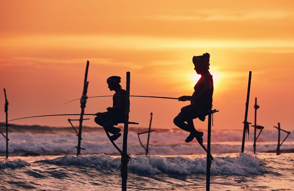 pêcheurs traditionnels à Galle