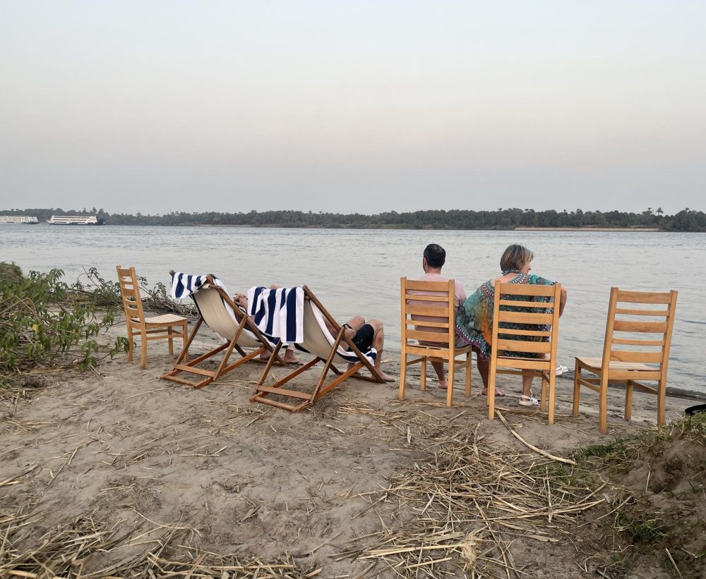 Baignade rive du Nil Egypte