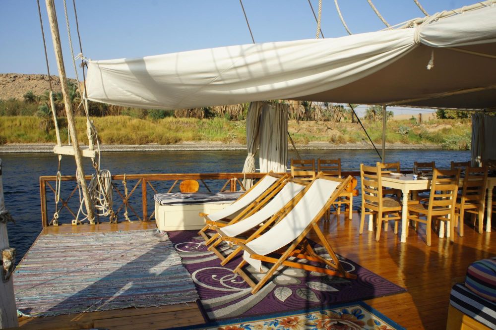 Pont supérieur sandal Nil Egypte