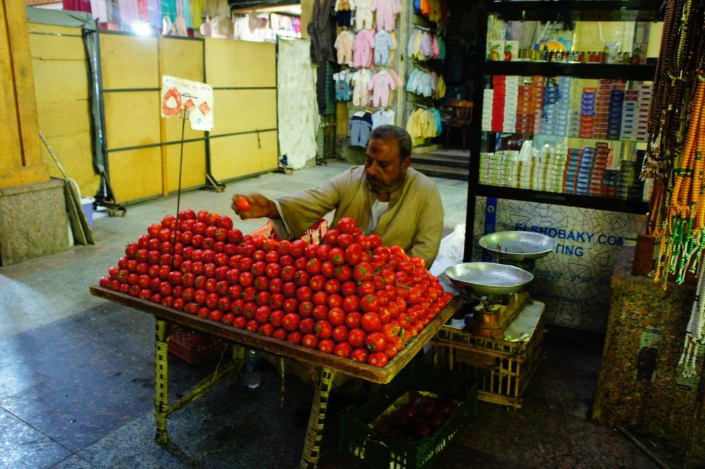 souk Assouan Nil en sandal Egypte