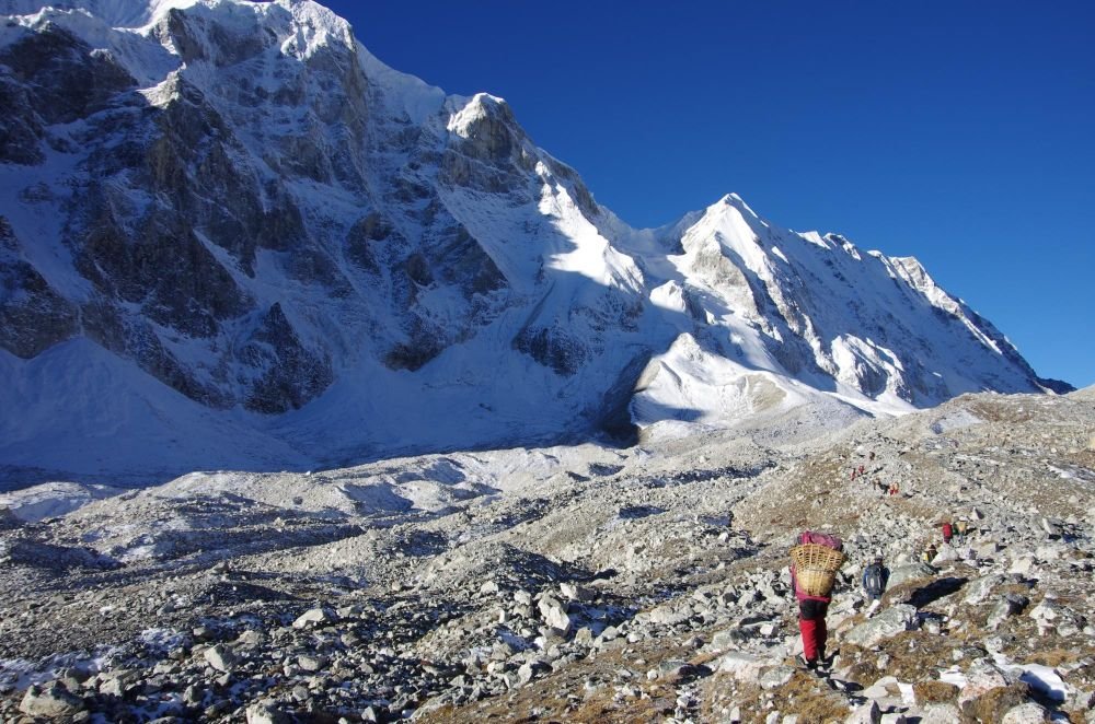 dernière montée avant le Larkya La