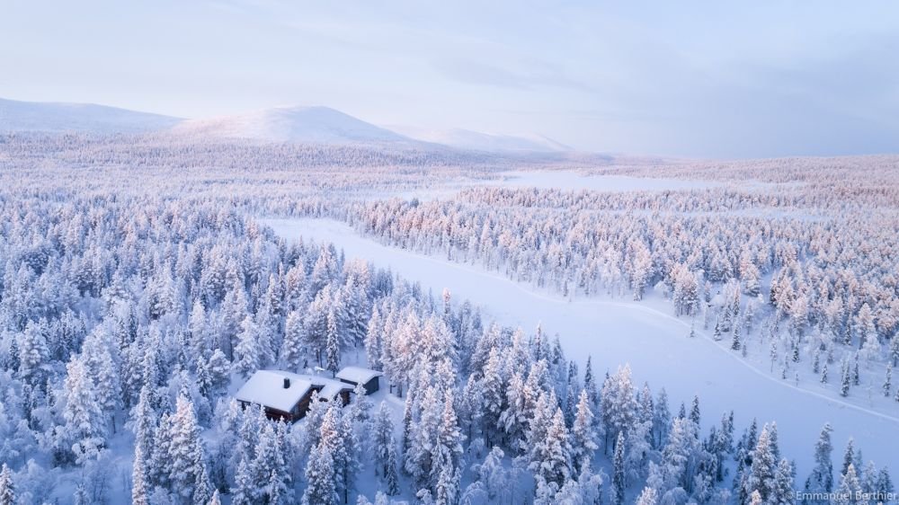 Vue aérienne du chalet