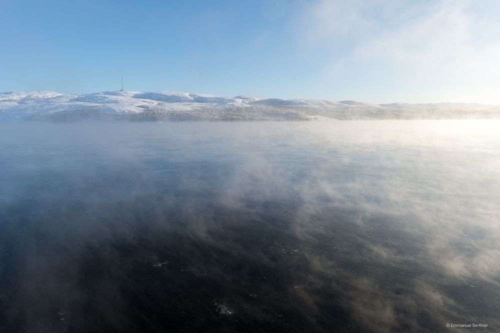 la mer de Barents en hiver