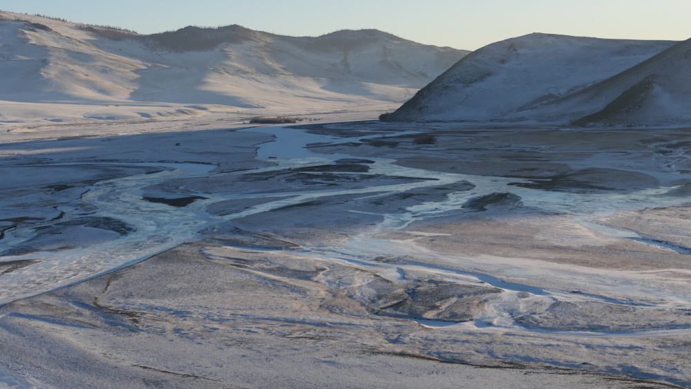La vallée de l'Arkhangay en hiver