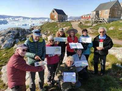 Bateau de chasseurs groenlandais, entre Tiniteqilaaq et Kulusuk