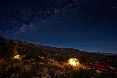 Notre bivouac sous la voie lactée à Alto Misana