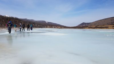 © Matthieu Libeer - Sur la rivière Jigleeg encore gelée Sur la rivière Jigleeg encore gelée