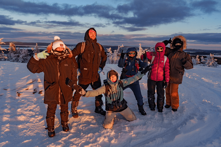 groupe de voyageurs en laponie finlandaise - &copy; Sebastien le Gourrierrec