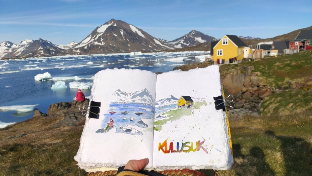 voyage aquarelle au groenland - &copy; Marie Bobin