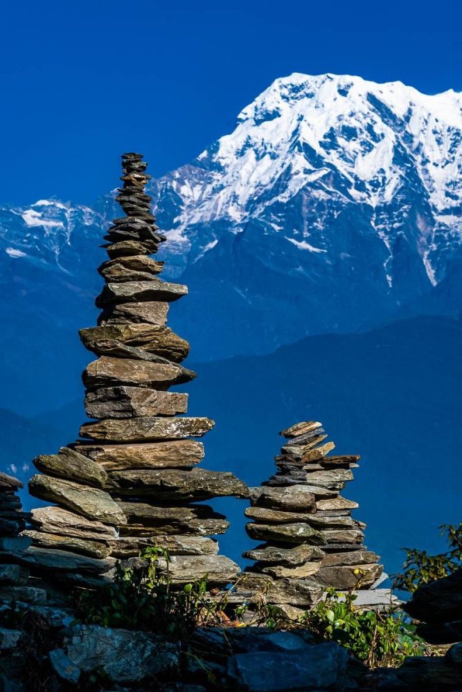 cairne face aux annapurnas - &copy; Franck Charton