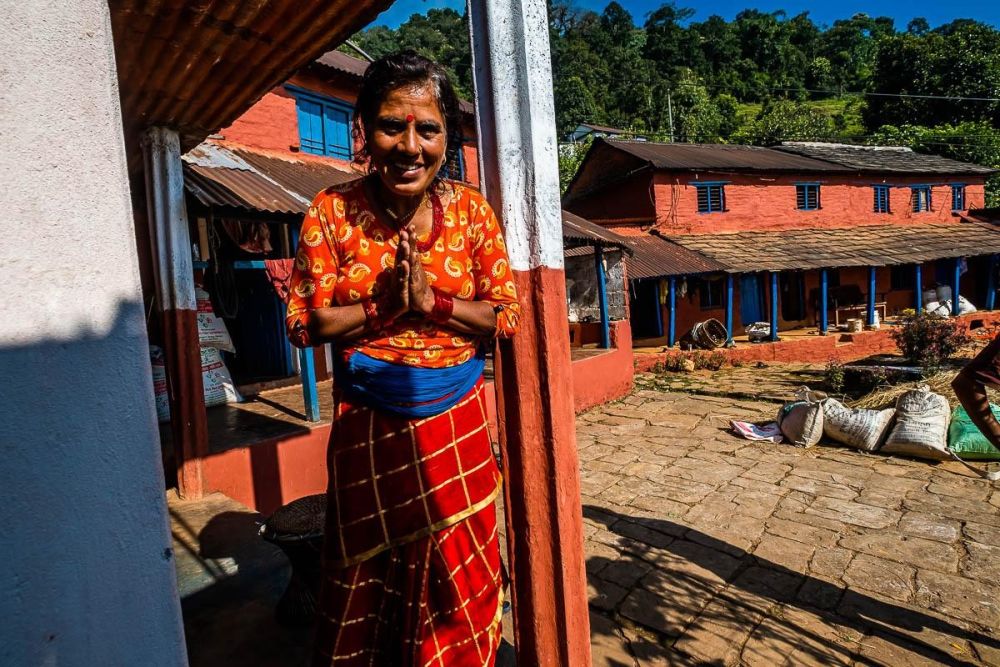 rencontre d'une femme népalaise, trek au népal - &copy; Franck Charton