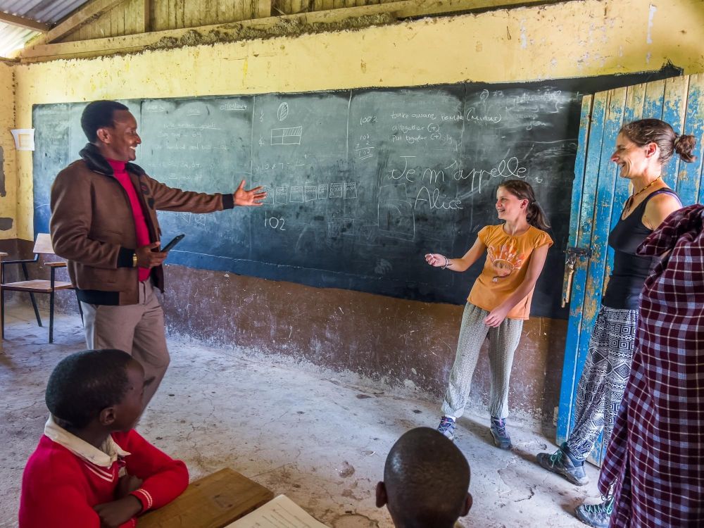 visite d'une ecole dans un village maasai en famille au kenya - © Sylvain Lefebvre