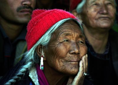 portrait d'une vieille femme ladakhie - &copy; Sylvain Lenglart