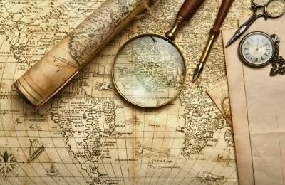 mappemonde vintage - &copy; Terres Oubliées