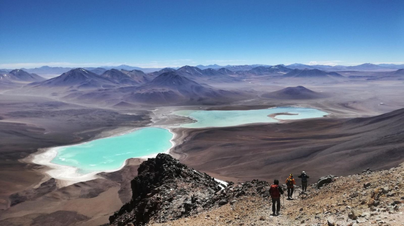 © Jean-Claude Colin - Atacama 6000 Lagunas Blanca et Verde depuis le sommet du Licancabur, Bolivie