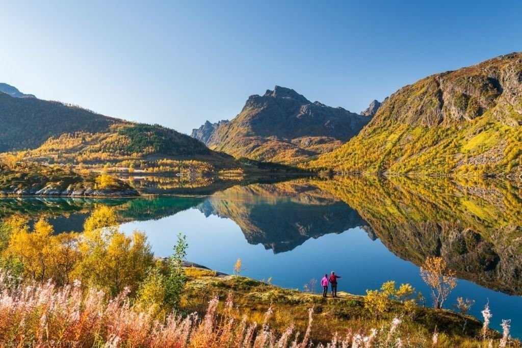 Paysage d'automne voyage en laponie