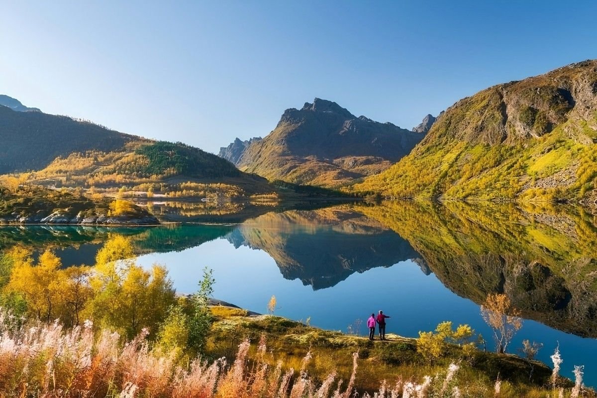 Paysage d'automne voyage en laponie