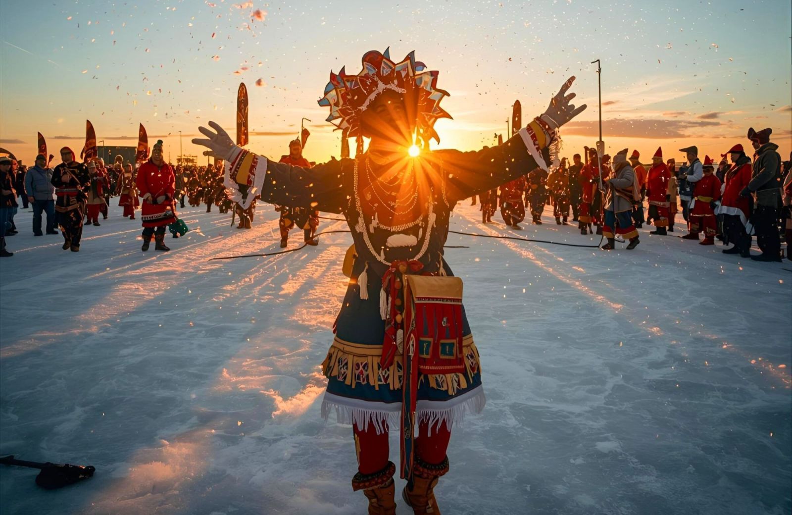 © Terres oubliées - Voyage photo : Festival des glaces  chez les nomades du lac  Khövsgöl Démonstration au festival des Glaces
